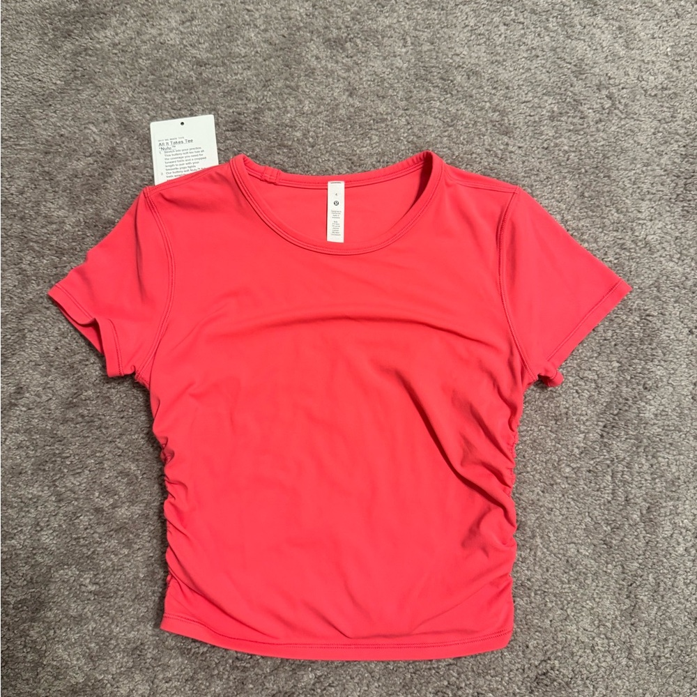 Lululemon All It Takes Nulu Short Sleeve Shirt- Lip Gloss